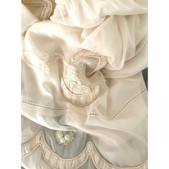 MINT by Jody Arnold ( Anthropology) small white maxi semi sheer with full linin - Picture 9 of 11